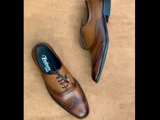Men’s Two-tone Tan Cow Leather Oxford Sho (4)