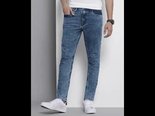 Acid Wash Carrot Fit Jeans