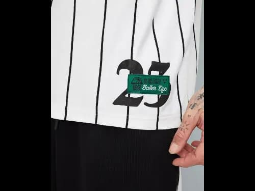 Men Striped Oversized Fit V-Neck T-Shirt (3)