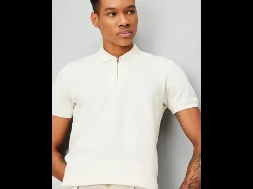 Men Ribbed Regular Fit Polo T-Shirt (2)