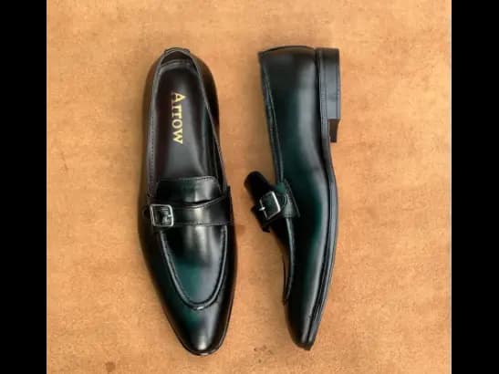 Men’s Jet Black Cow Leather Loafer (3)