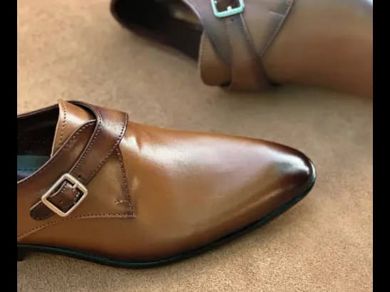 Men’s Two-Toned Cow Leather Monk Strap Loafer (4)