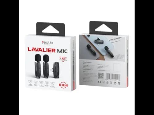 Yesido KR14 Dual Transmitter Low-latency Wireless Lavalier Microphone (3)