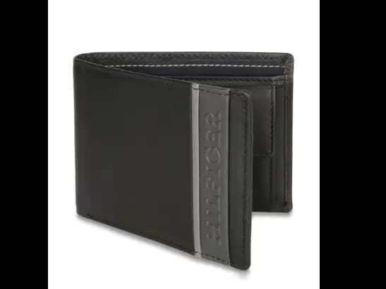 Brand Debossed Leather Bi-Fold Wallet (2)