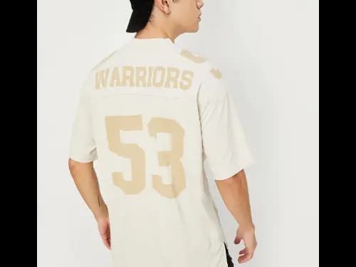 Men Typographic Print Oversized Fit T-Shirt (5)