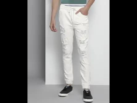 Distressed Jogger Jeans
