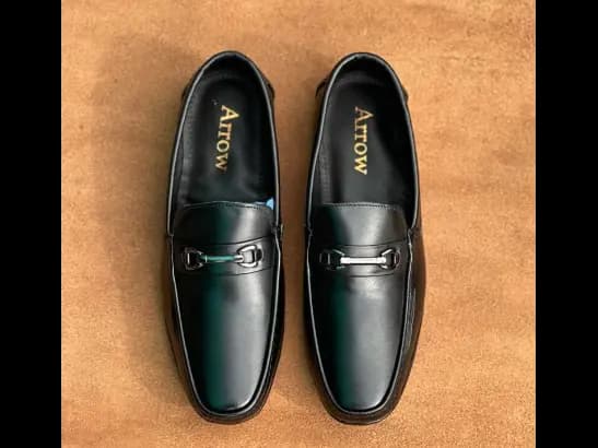 Men’s Jet-Black Cow Leather Casual Loafer