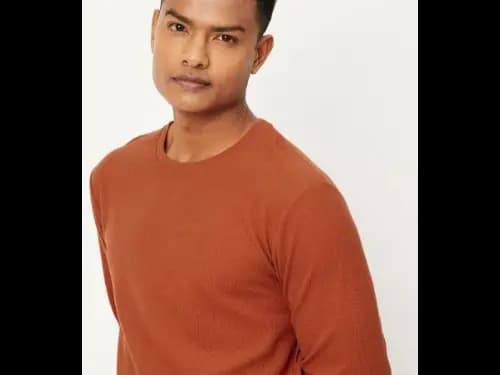 Men Textured Long Sleeve Lounge T-Shirt (2)