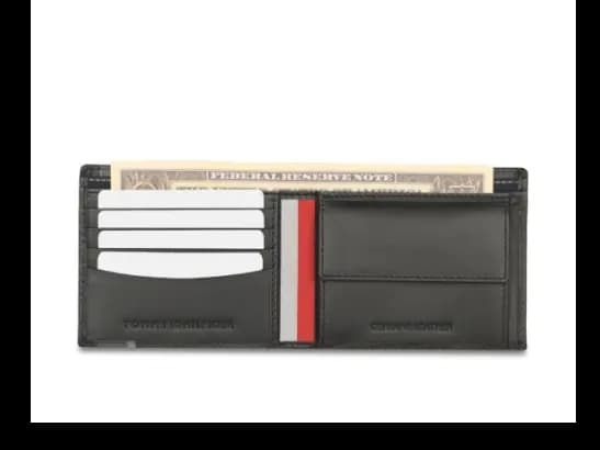 Brand Debossed Leather Bi-Fold Wallet (4)