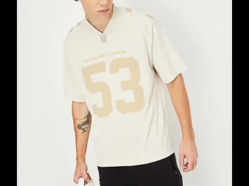 Men Typographic Print Oversized Fit T-Shirt
