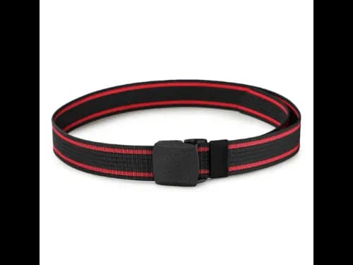 Men Webbed Wide Belt with Clip-Buckle Closure