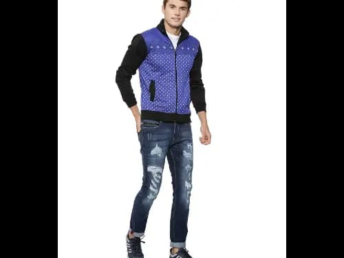 Graphic Print Zip-Front Sweatshirt with Insert Pockets (5)