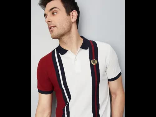 Colourblock Polo T-Shirt