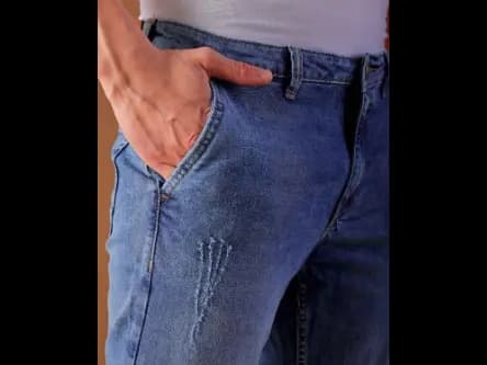 Lightly Distressed Slim Fit Jeans (3)