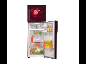Haier 240L No Frost Double Door Inverter Refrigerator - Red Rose Floral (3)