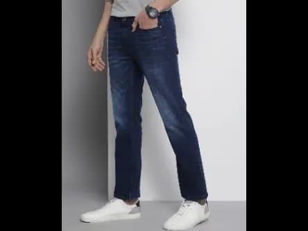 Heavily Washed Bootcut Jeans (2)