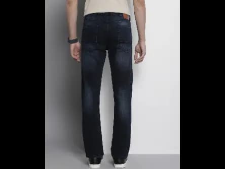 Lightly Washed Straight Fit Jeans (4)