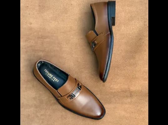 Men’s Two-Tone Tan Cow Leather Slip-on Shoe (4)