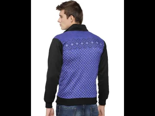 Graphic Print Zip-Front Sweatshirt with Insert Pockets (4)