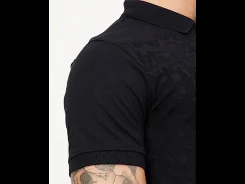 Men Slim Fit T-Shirt with Half Zip-Closure (3)