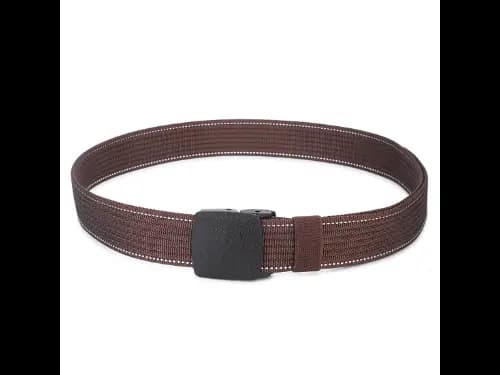 Men Webbed Wide Belt with Plaque Buckle Closure (2)
