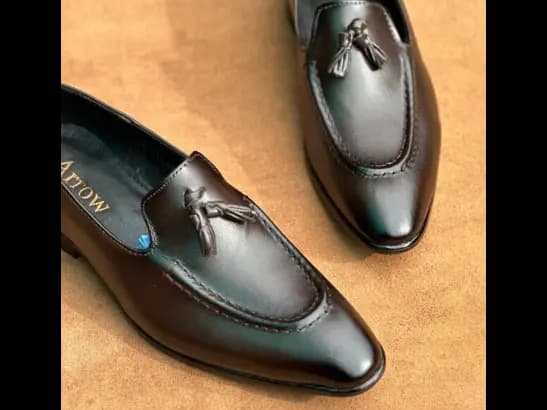 Men’s Coffee Brown Cow Leather Tassel Loafer (4)