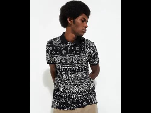 URB_N Men Slim Fit Bandana Printed Polo T-Shirt
