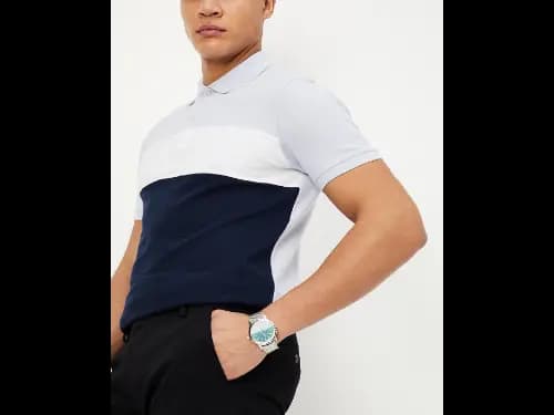 Men Colourblock Regular Fit Polo T-Shirt (2)