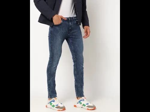 Acid Wash Skinny Fit Jeans