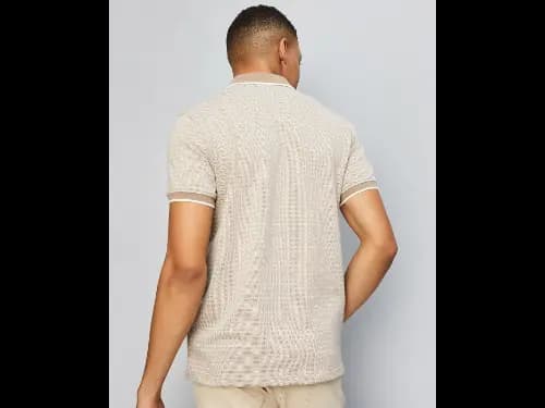 Men Geometric Print Regular Fit Polo T-Shirt (4)