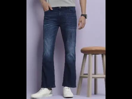 Heavily Washed Bootcut Jeans