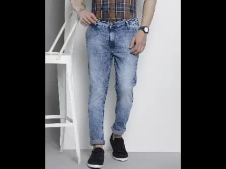 Acid Washed Slim Fit Jeans