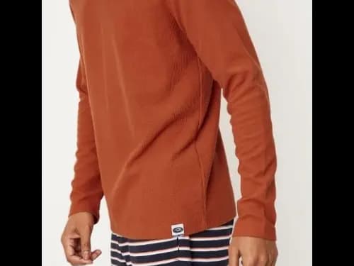 Men Textured Long Sleeve Lounge T-Shirt (3)