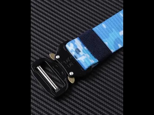 Men Camouflage Print Webbed Wide Belt (5)