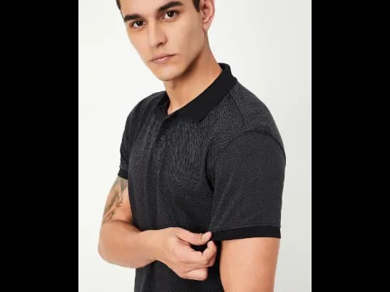 Men Chevron Patterned Regular Fit Polo T-Shirt (2)