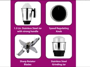 Abans 3 IN 1 Mixer Grinder 550W - Accura (2)