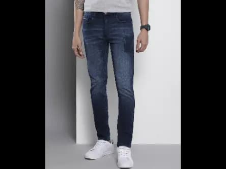 Heavily Washed Skinny Fit Jeans