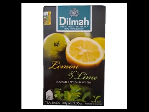 Dilmah Lemon and Lime Flavoured Black Tea – 20 Tea Bags
