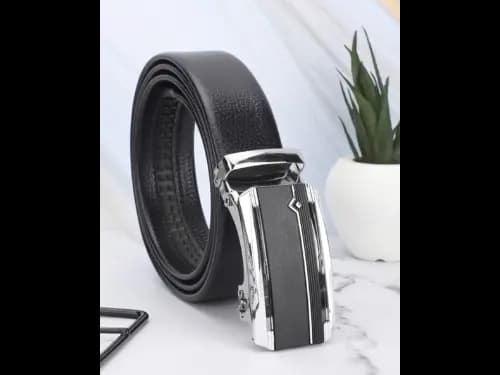 Men Slim Belt with Auto-Lock Closure