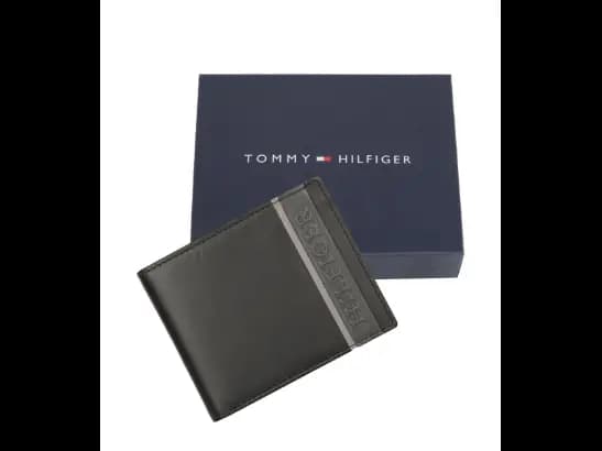 Brand Debossed Leather Bi-Fold Wallet (5)