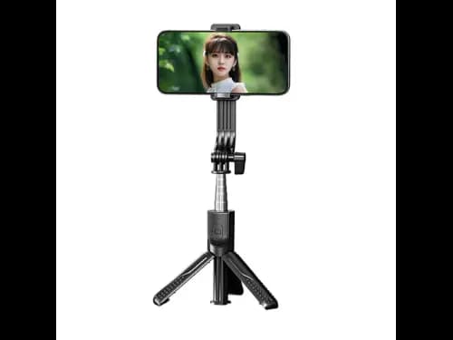 Remax P16 Selfie Stick Tripod For Live Streaming Black