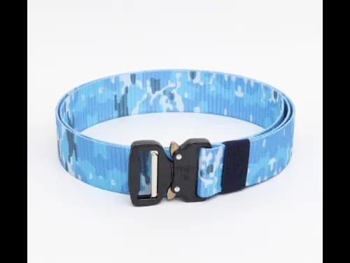 Men Camouflage Print Webbed Wide Belt (2)