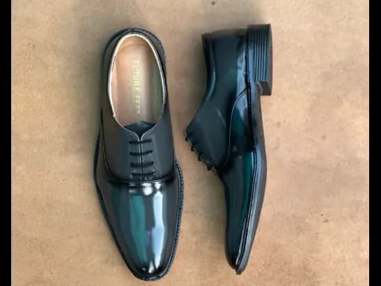 Men’s Metallic Gray Cow Leather Oxford Shoe (4)