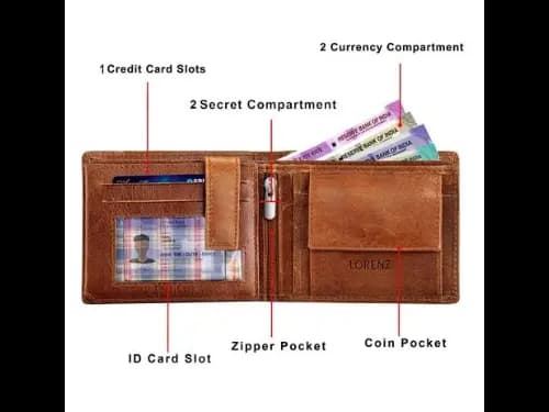 Genuine Leather Bi-Fold Wallet (4)
