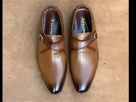 Men’s Two-Toned Cow Leather Monk Strap Loafer