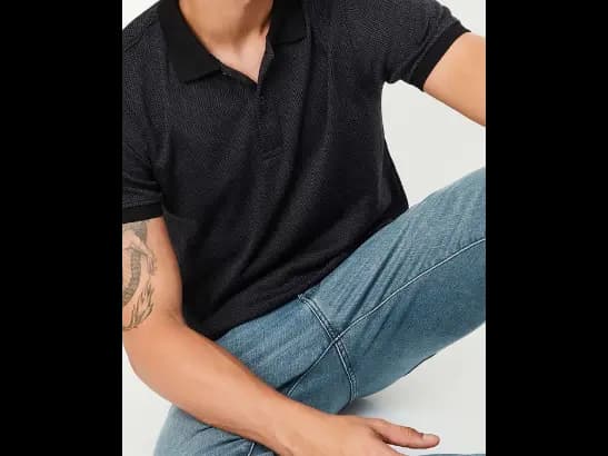 Men Chevron Patterned Regular Fit Polo T-Shirt (4)