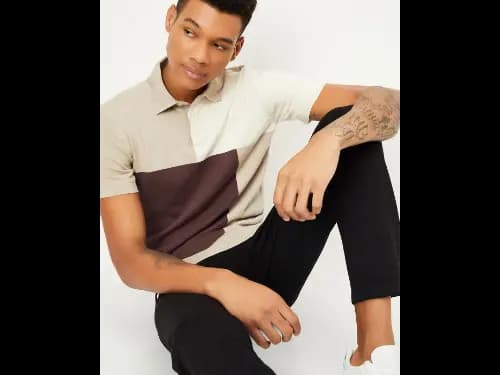 Men Colourblock Regular Fit Polo T-Shirt (2)
