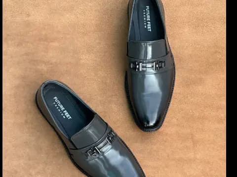 Men’s High-Gloss Gray (Black Shaded) Cow Leather Slip-on Shoe (2)