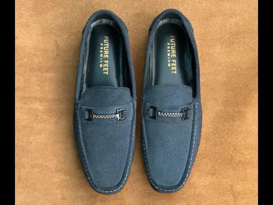 Men’s Pacific Blue Cow Nubuck Leather Casual Loafer