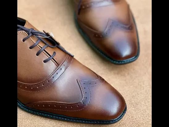 Men’s Two-tone Tan Cow Leather Oxford Sho (3)